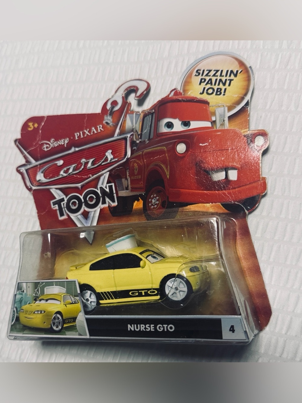 Disney Pixar Cars- Toon- Nurse GTO- #4- New in Package- Rare